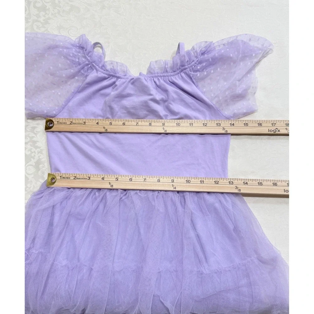 Disney Encanto Isabela Purple Tulle‎ High-Low Dress Girls L 10/12 Costume Fairy
